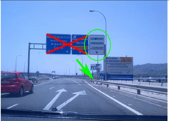 Paso 11: Tome la salida San Juli&aacute;n - Guadalmar