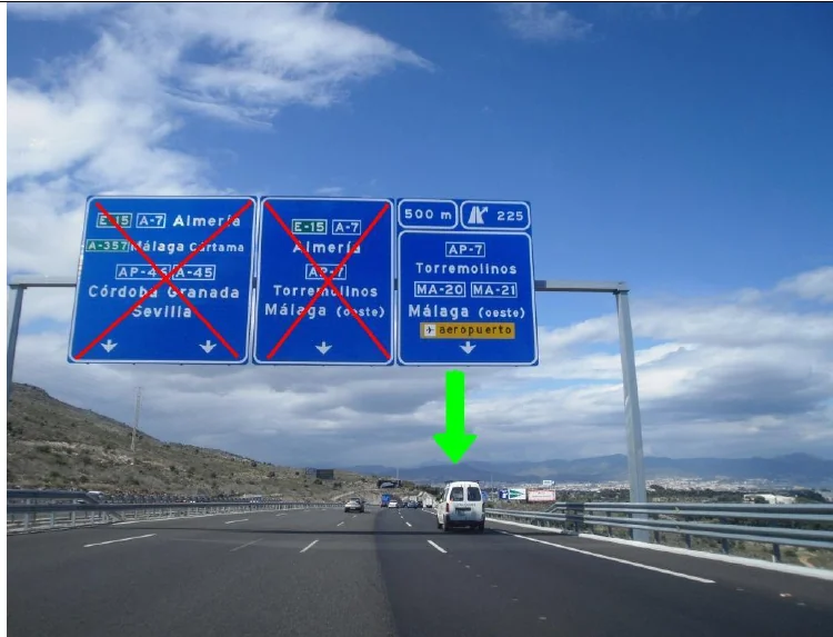 Paso 1: Siga la A-7 hacia M&aacute;laga Oeste y Aeropuerto