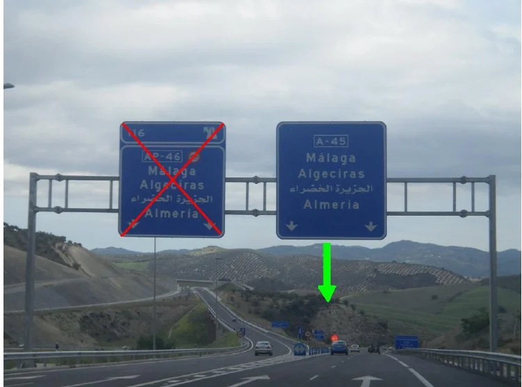 Paso 1: Siga la A-45 hacia M&aacute;laga y Algeciras